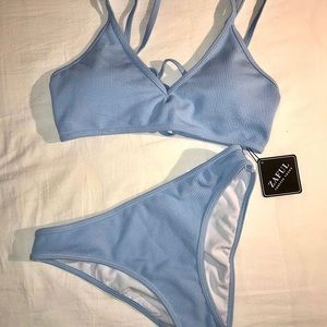 Pale blue zaful swimsuit NWT